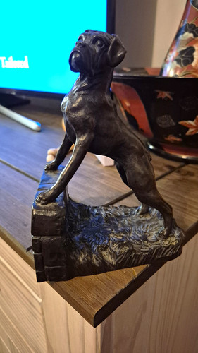 Metal boxer dog - metal,