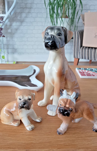 Ceramic boxer dog - boxer,