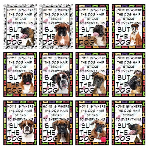 Boxer dog retro metal - retro,