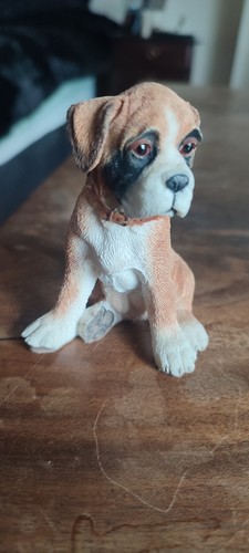 Boxer puppy ceramic figure - boxer,
