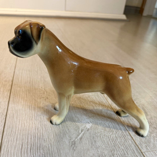 Ceramic pottery boxer dog - ceramic/pottery,