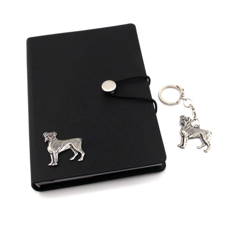 Boxer dog notebook keyring - dog,