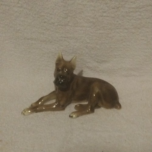 Vtg laying down boxer dog - vtg,