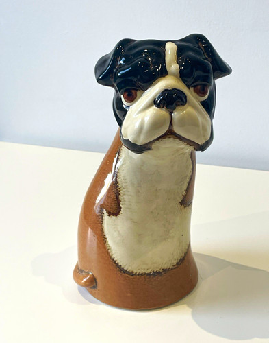 Ceramic pottery boxer dog - ceramic,