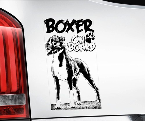 Boxer dog car window sticker - boxer,