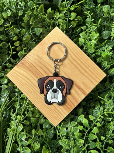 Boxer pvc keyring - pvc, for