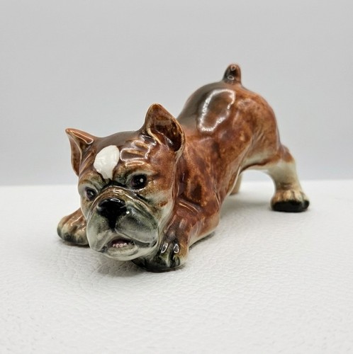Vintage dog boxer porcelain - boxer,