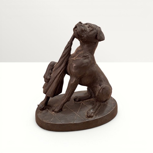 Cold cast bronze - boxer, dog
