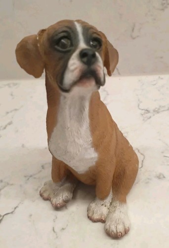 Figurine boxer dog resin - figurine,