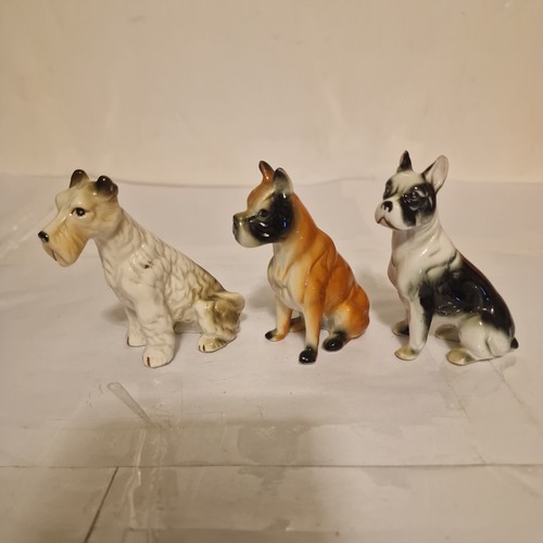 Vintage porcelain boxer - x3,