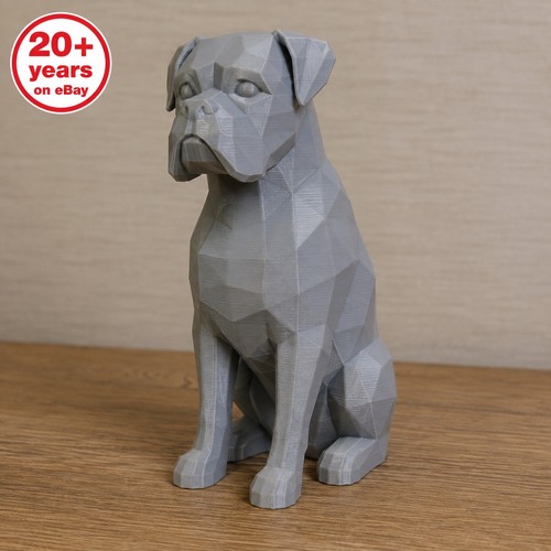 Low poly boxer dog - low,