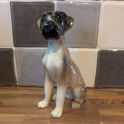 Vintage boxer dog - dog, ceramic