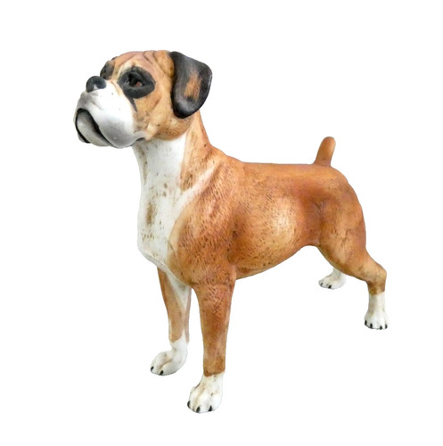 Vintage bisque porcelain boxer - vintage,