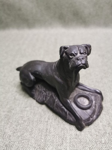 Vintage hand carved boxer - hand, dog