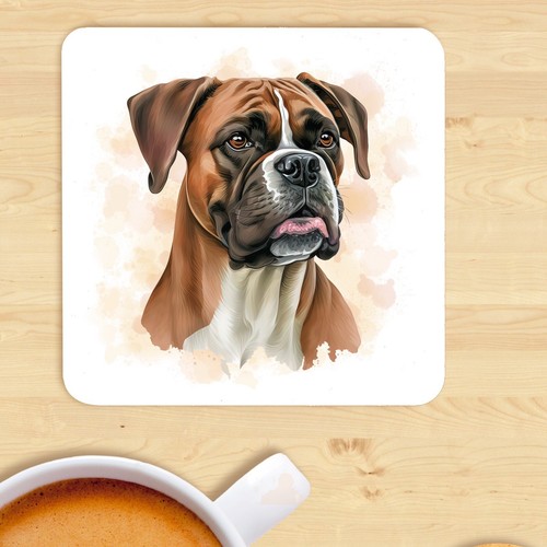 Pet dog coaster watercolour - pet,