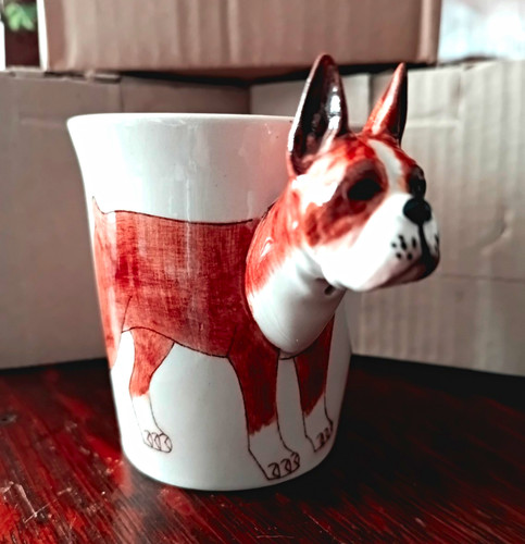 Boxer dog ceramic pottery - boxer,