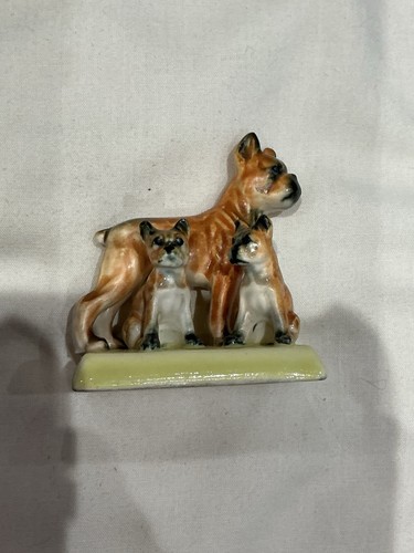 Vintage ceramic boxer dog - ceramic,