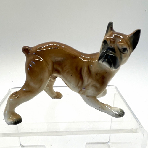 Glazed ceramic pottery boxer - ceramic/pottery,