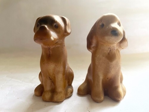 Vintage two boxer - dog, ceramic