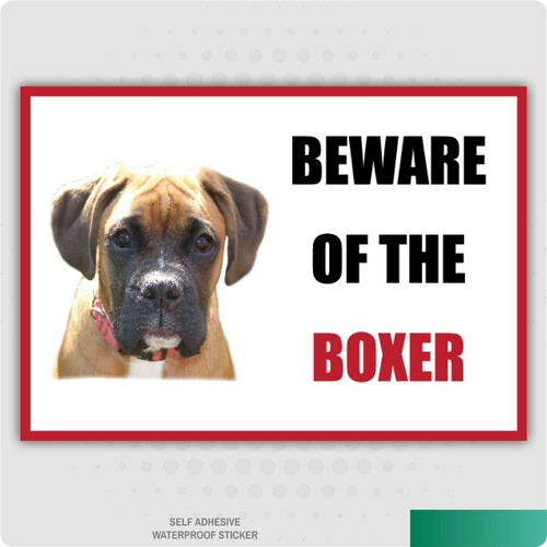 Funny beware the boxer dog - funny,