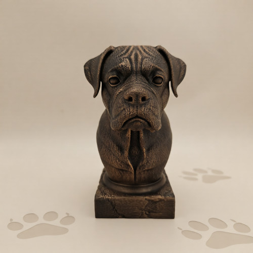 Boxer dog bust - 3d, printed