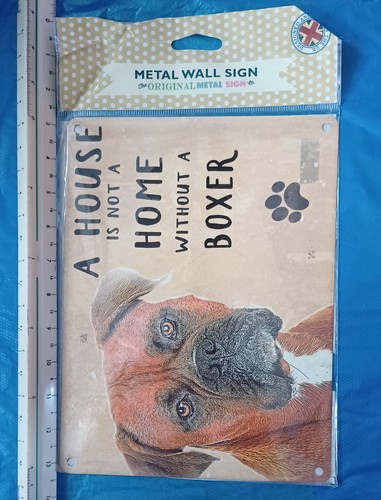 Boxer dog metal - dog, 20cm