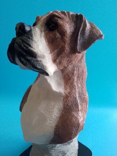 Boxer dog ornament - bust, on