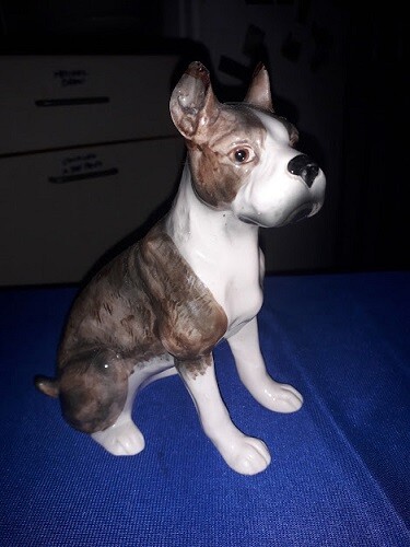 Boxer dog ceramic glazed - dog,