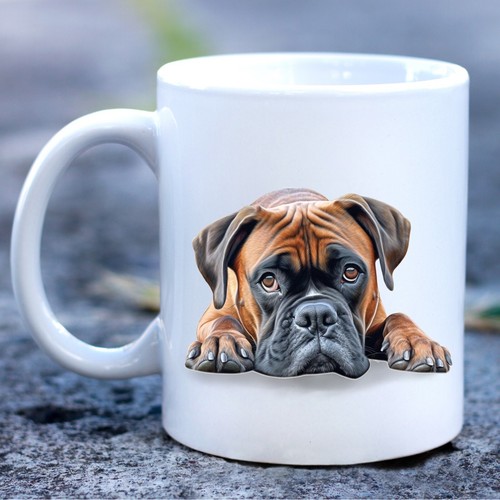 Pet dog mug watercolour - mug,, boxer