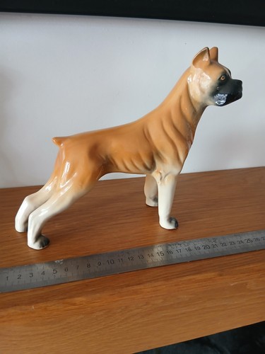 Vintage ceramic boxer dog - boxer,
